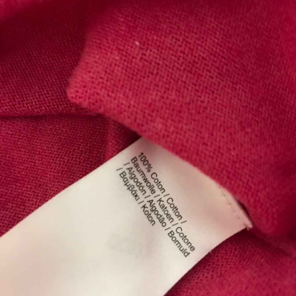 Lacoste Raspberry Pink V-Neck Pullover Sweater - Picture 5 of 7